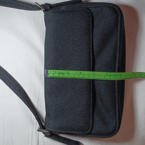 Black Woven Fabric Mini/Handbag - Picture 4 of 12